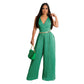 Cinched Pleated Loose Wide Leg Jumpsuit