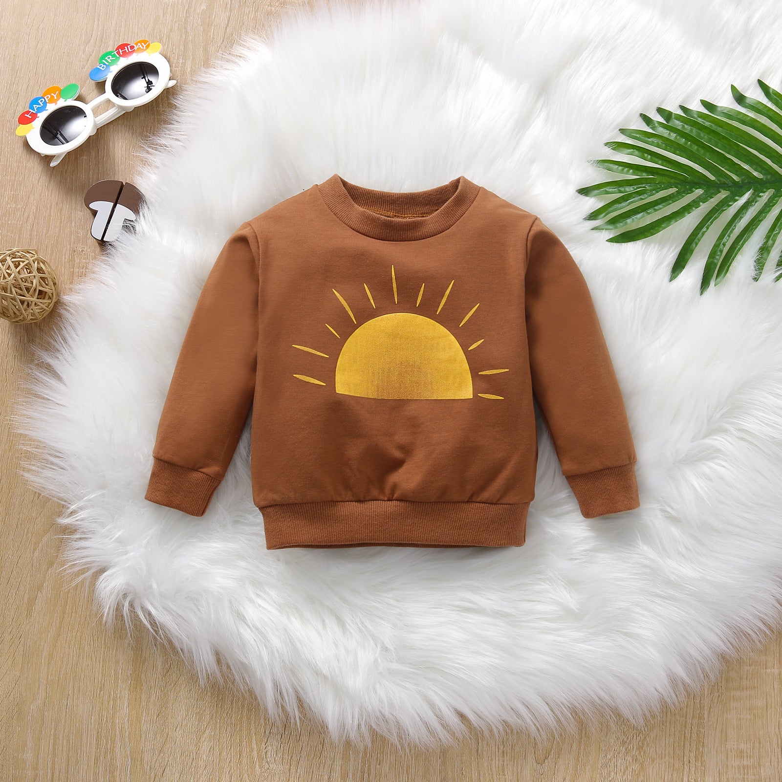Sun Print Long Sleeve Top Four Colors