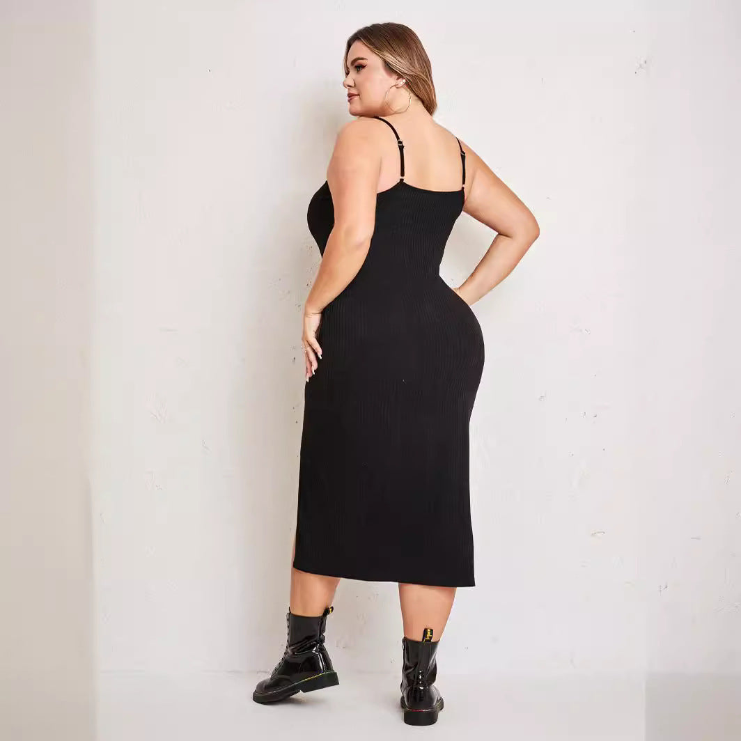 Outerwear Bra Top Backless Dress High Slit