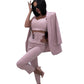 Women's solid color suit