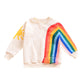 Children's Rainbow Sun Patterned Long Sleeve Top With Fringe