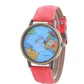 Canvas Band Map Dial Plate Watch