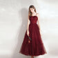 Robe de mariée pour femme, jupe mi-longue rouge