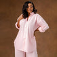 Long Sleeve Shirt Cardigan Wide Leg Pants Casual Loose Two-piece Suit