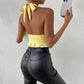 Milk Silk Deep V Cinched Slimming Pullover Female