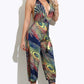 Loose printed nine-piece jumpsuit