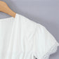 White Sweet Cute Lace Stitching Cotton Mini Dress