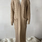 Cardigan long en tricot avec poche, pull long, manteau épais, européen et américain