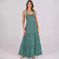 Robe sans manches à bretelles spaghetti et poches pour femme