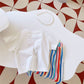 Girls' Summer Rainbow Short-sleeved T-shirt Short Pants Two-pieces