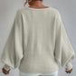 New Lantern-sleeved Pullover Sweater Fashion Line Printed Loose Tops Women's Clothing