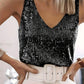 Women's Sequin Summer Young V-neck Top