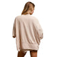 Pull ample et décontracté avec broderies et lettres pour femme