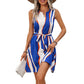Temperament Vacation Style Striped Slim Fit Dress