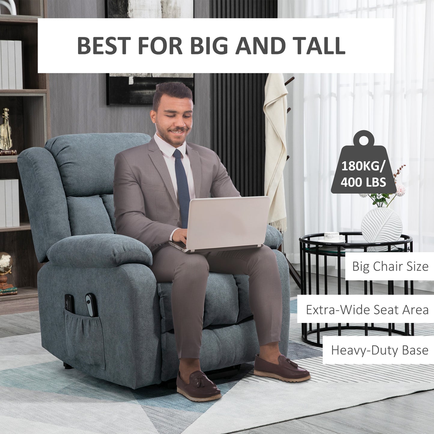 Power Lift Chair for Elderly Big and Tall with Massage