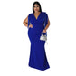 Women's Plus-Size Tassel V-Neck Long-Sleeve Slim-Fit Dress