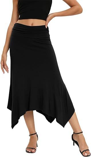Jupe plissée à la taille pour femme, élégante et tendance, avec ourlet irrégulier