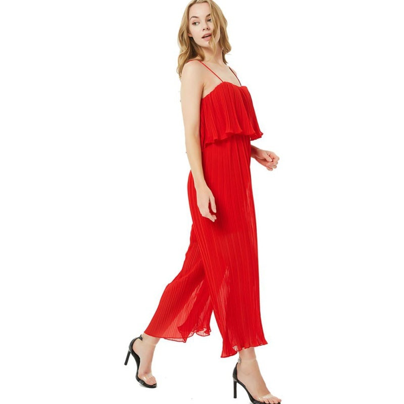 Elegant ruffled jumpsuit women