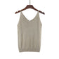 V-neck suspender knitted glitter vest