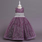 Robe de princesse pour filles, costumes de piano à fleurs pour hôtesse