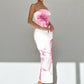 Sexy Slim Fit Printed Tube Top Bodycon Sheath Dress