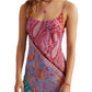 Backless Print Long Sleeveless Dress