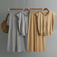 Top And High-waisted Wide-leg Pants Two-piece Set
