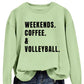 Women's Simple Round Neck Long Sleeve Loose Sweatshirt