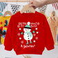 Pull pour enfant imprimé Père Noël, bonhomme de neige, élan