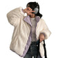 Versatile Stand Collar Double-sided Wear Versatile Long Sleeve Warm Quilted Cotton Coat Jacket Women