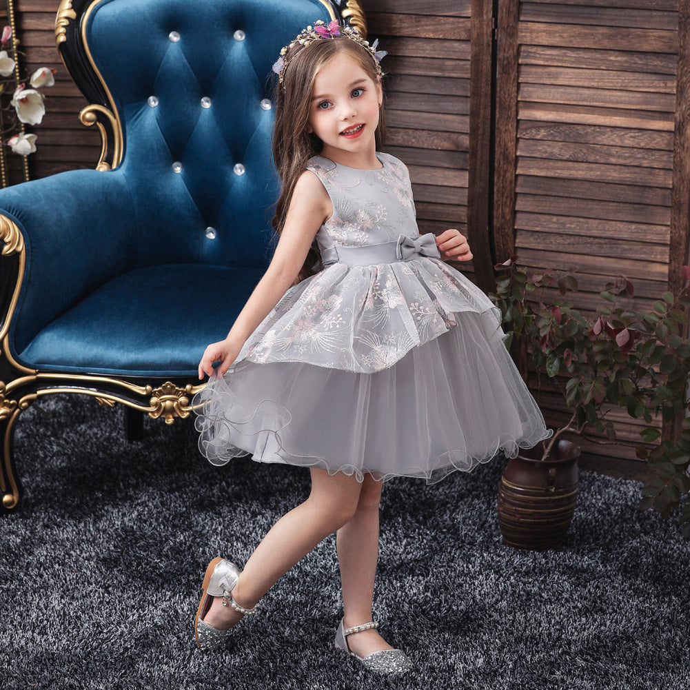 Robe de princesse avec nœud en dentelle