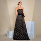Robe de soirée à paillettes, décolleté plongeant, taille cintrée, grande taille
