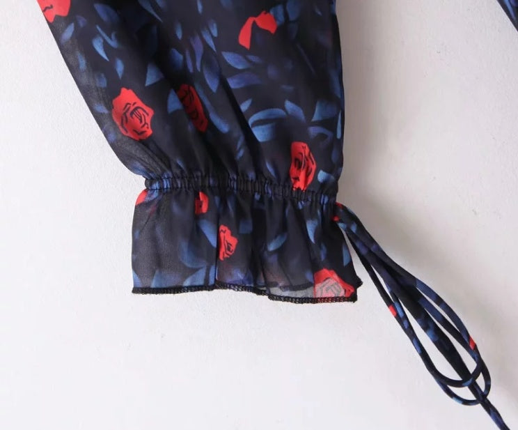 Slim temperament print dress