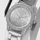 Women's Three-eye Quartz Diamond-embedded Watch