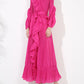 Women's Pleated New French Style Tied Dress