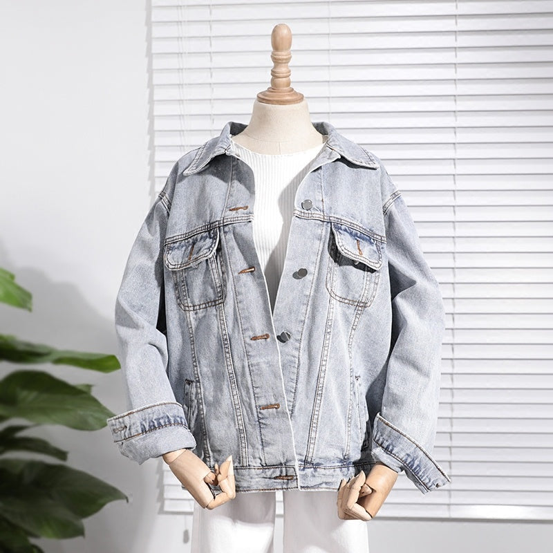 New Korean style loose Hong Kong style denim jacket