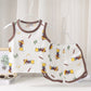 Children's Vest Suit Cotton Pajamas Baby Korean Style Sleeveless