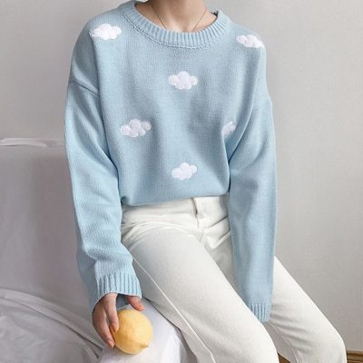 Pull ample en forme de nuage