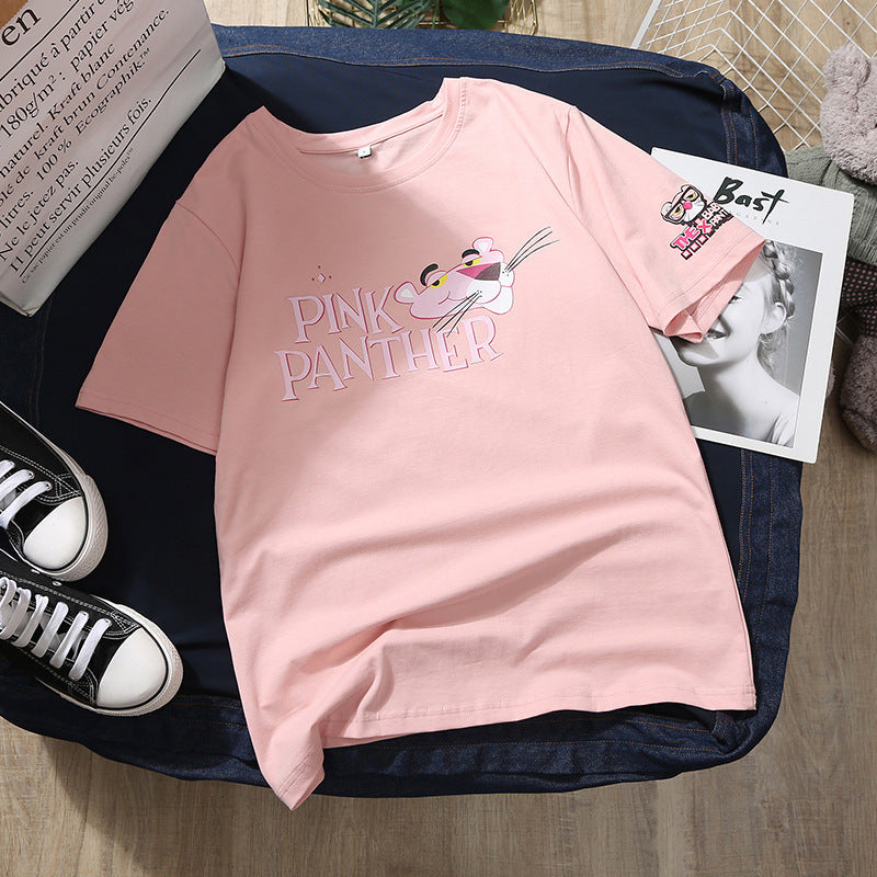 Korean style loose all-match cec half sleeve t-shirt