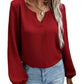 Loose Pullover Chiffon Temperament Commuter Solid Color Long-sleeved Bottoming Shirt