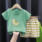Ensemble t-shirt d'été à manches courtes pour enfant en pur coton