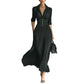 Solid Color Pleated Waist Tight Elegant Dress For Women