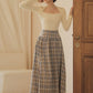 French Light Retro All-match Bottoming Shirt Temperament Plaid Skirt Suit