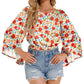 Women's Solid Color Printed Long Sleeve Chiffon Shirt
