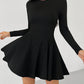 Fashion Solid Color Rib Fabric Dress For Women