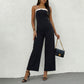 Womens Spliced Strapless Sleeveless Jumpsuit