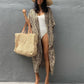 Leopard Point Cardigan Loose Beach Sunscreen Shirt
