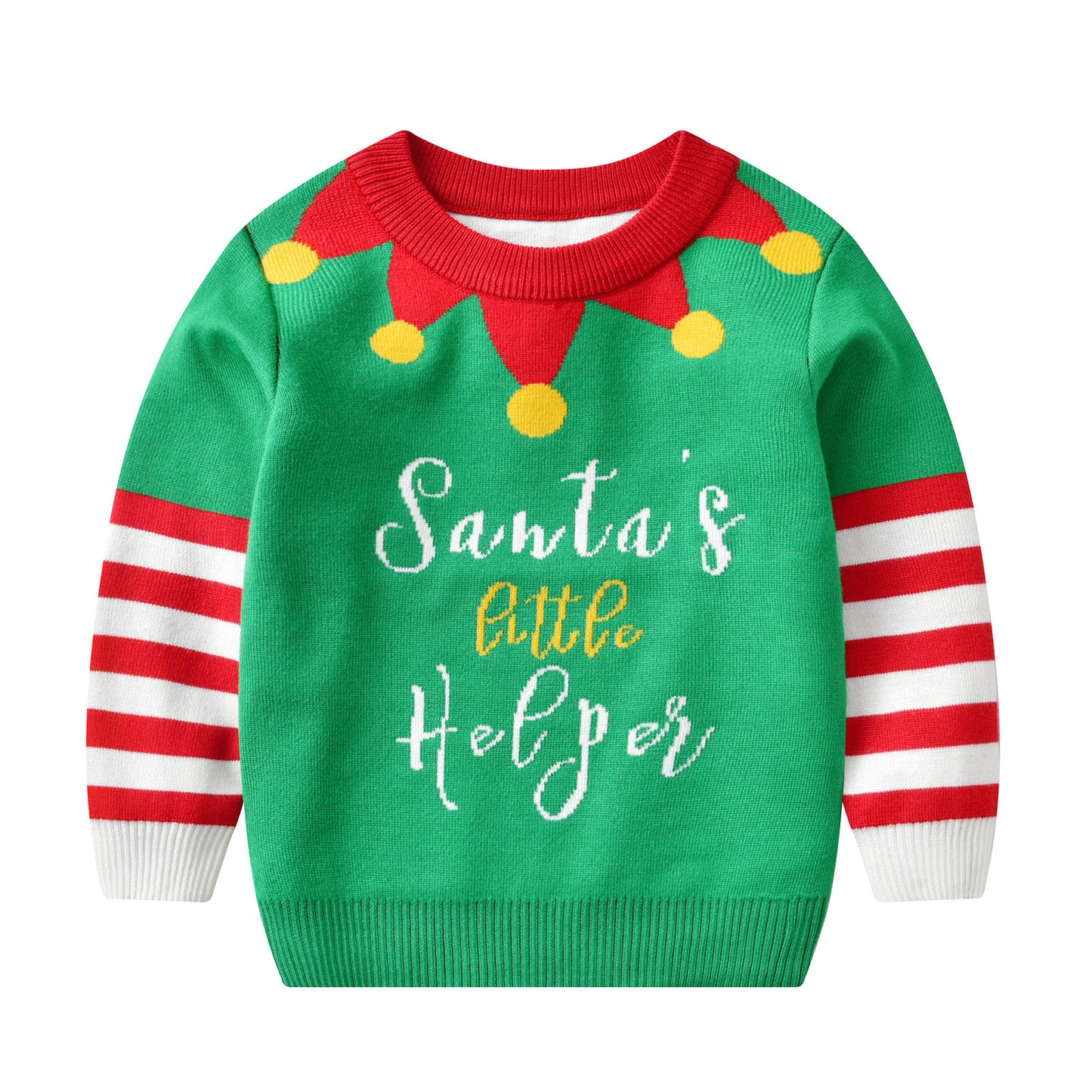 Cotton Double Layer Autumn Winter Christmas Long Sleeved Children's Sweater