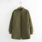 Plus Size Women's Mid-length Baseball Padded Jacket