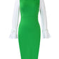 Temperament Elegant Spliced Hip Bag OL Pencil Skirt Africa Dress